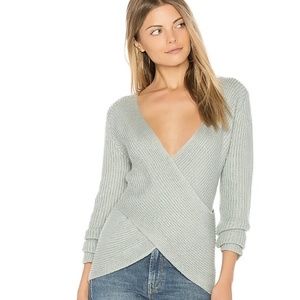 Cupcakes & cashmere Nikolai wrap crossover sweater nursing friendly